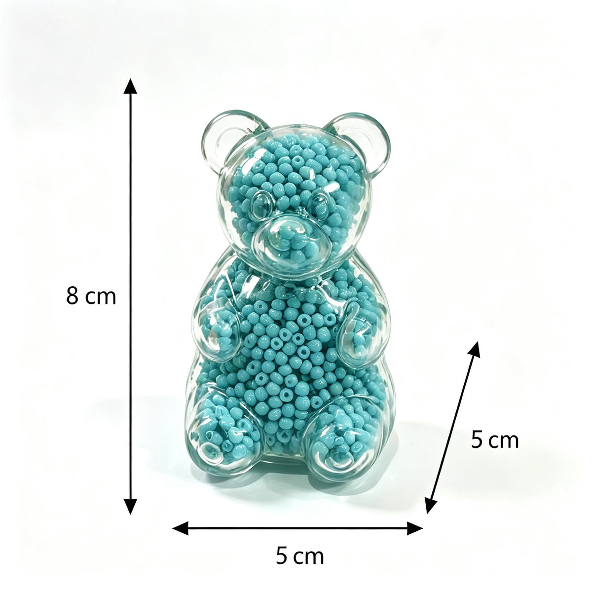 Gummy Bear Squishy – Bead Filled Teddy Bear Fidget for Stress Relief, Sensory Squeeze Toy for Adults & Kids, 5 Colors