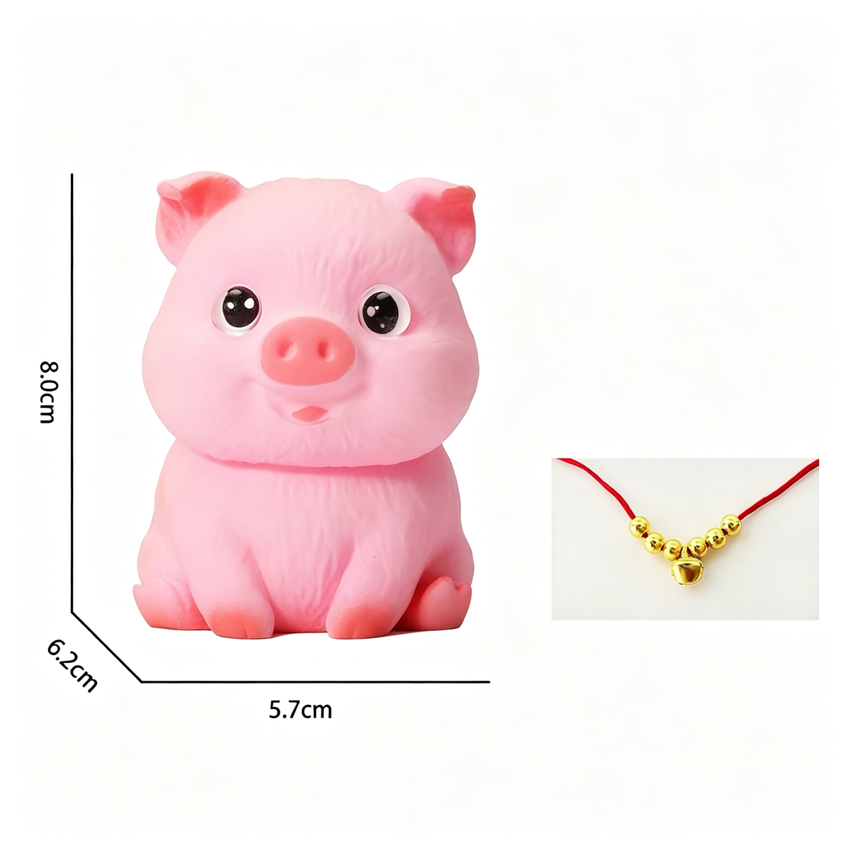 Pig Squishy Toy – Cute Pink Sitting Pig Fidget for Stress Relief, Soft Squeeze Sensory Toy for Adults & Kids