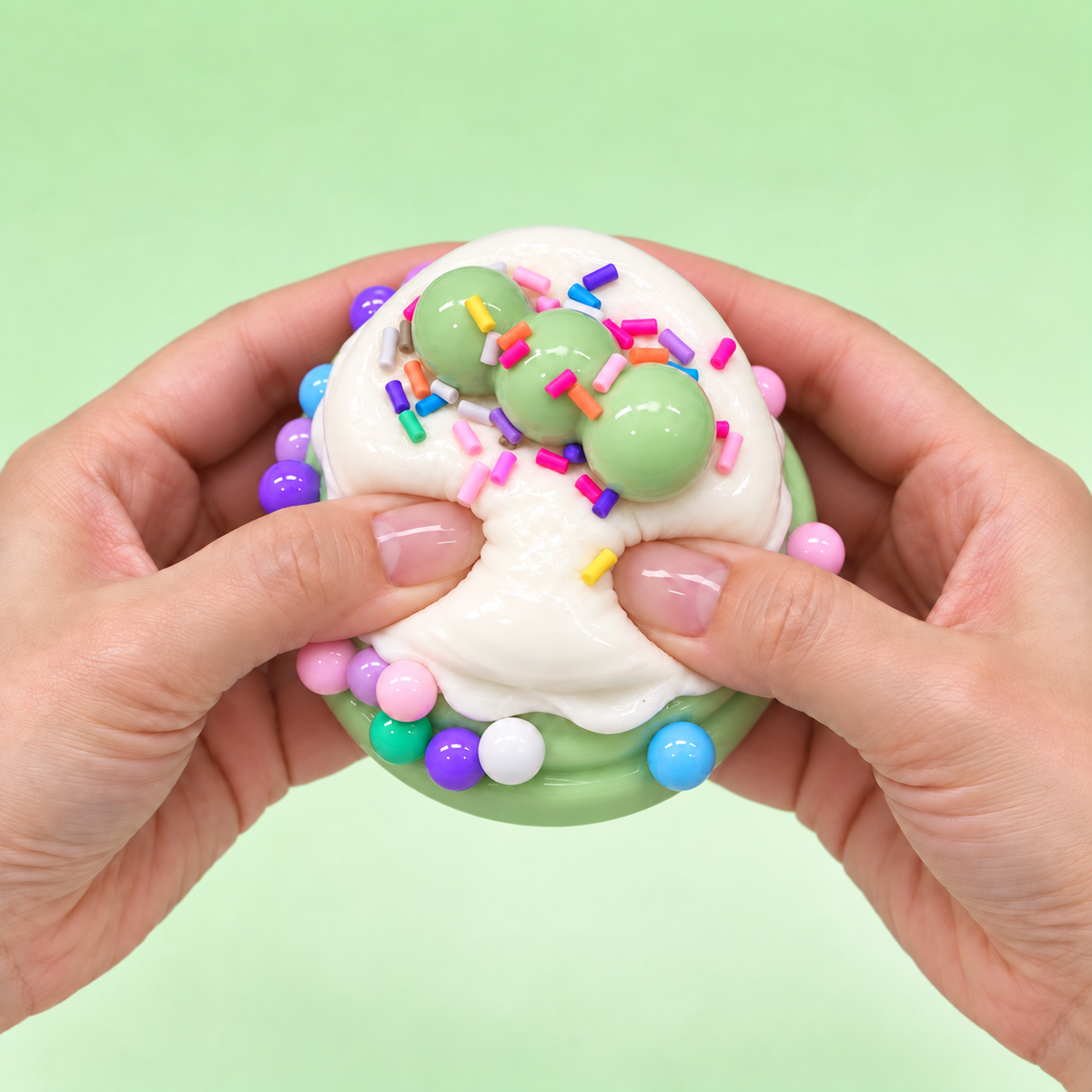 Mini Cake Squishy – Cream Dessert Fidget for Stress Relief, Soft Squeeze Food Toy for Adults & Kids, 5 Colors