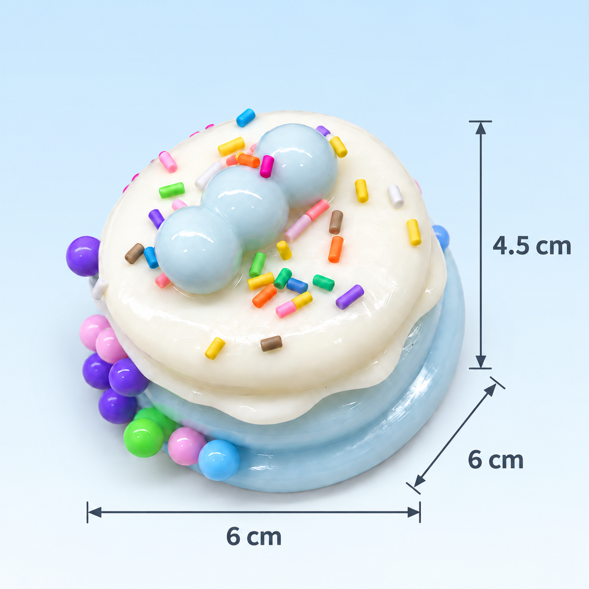 Mini Cake Squishy – Cream Dessert Fidget for Stress Relief, Soft Squeeze Food Toy for Adults & Kids, 5 Colors