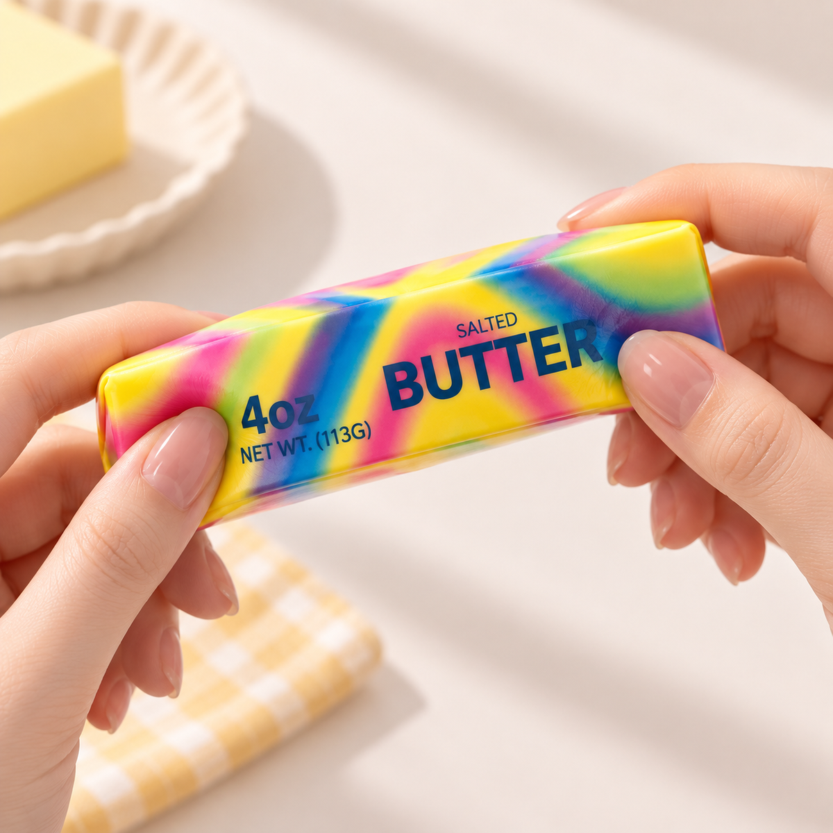 Butter Stick Squishy – Cute Fruit Butter Bar Fidget for Stress Relief, Soft Slow-Rising Squeeze Toy for Adults & Kids, 5 Flavors