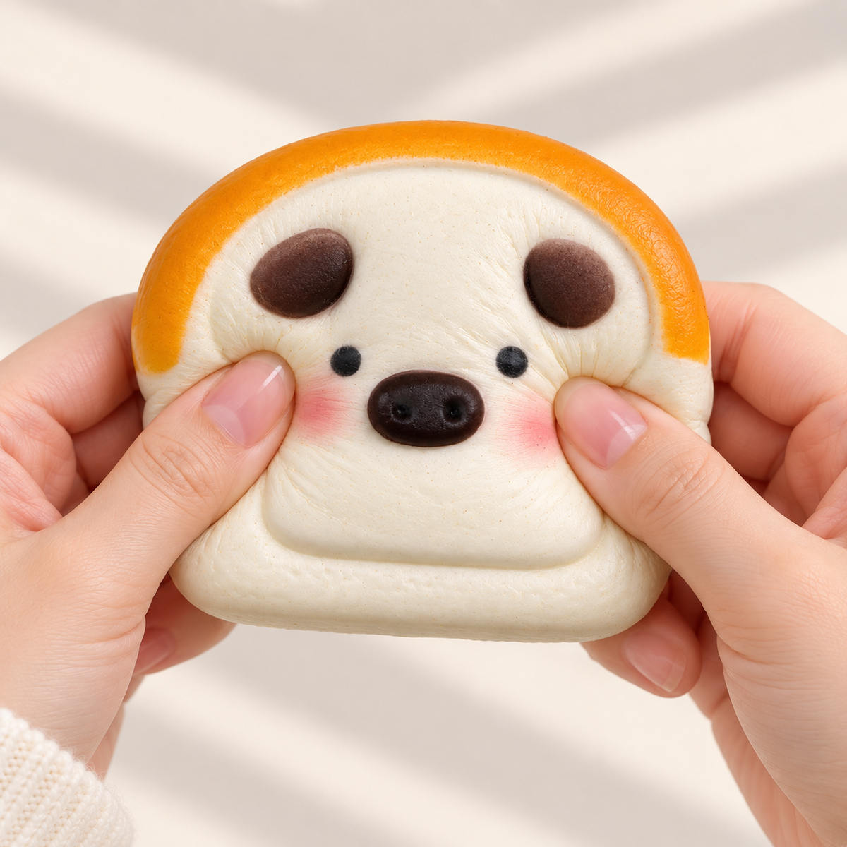 Pig Toast Squishy – Cute Bread Slice Fidget Toy for Stress Relief, Soft Slow-Rising Squeeze Toy for Adults & Kids