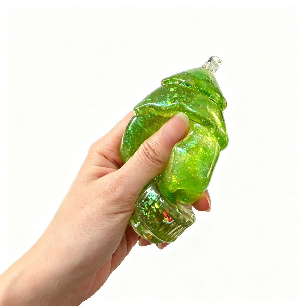 Christmas Tree Squishy – Glitter Xmas Fidget Toy for Stress Relief, Squeeze Sensory Toy for Adults & Kids, 4 Colors