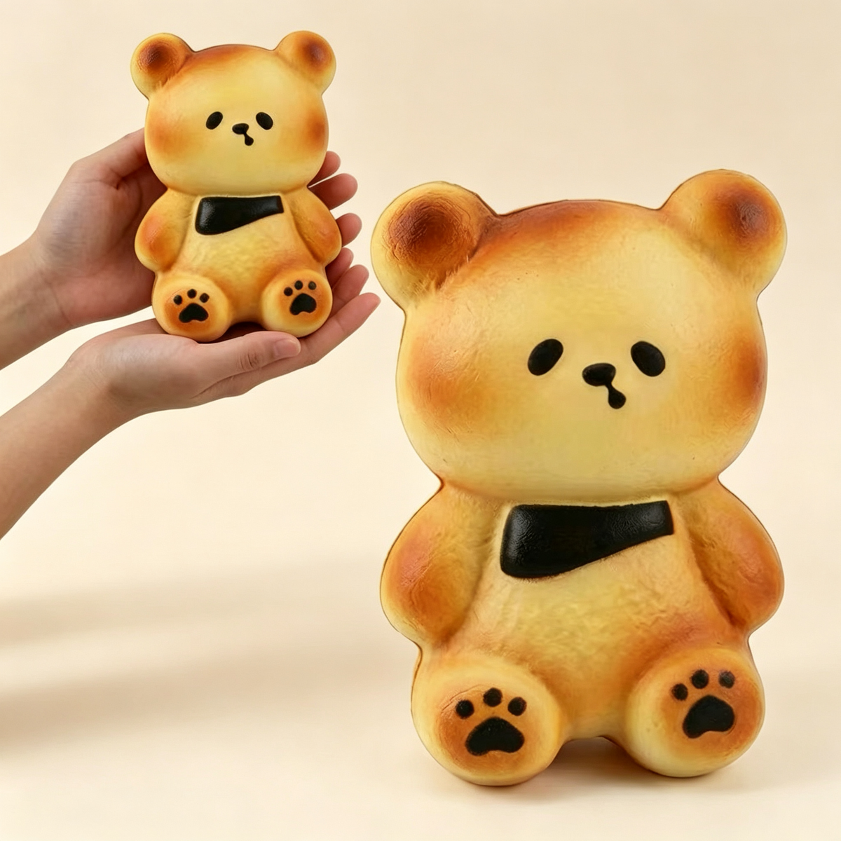 Bear Bread Squishy – Cute Bun Fidget Toy for Stress Relief, Soft Slow-Rising Squeeze Toy for Girls, Teens & Kids