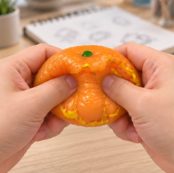 Peeling Orange Squishy – Tangerine Cutie Fidget Toy for Stress Relief & Sensory Play