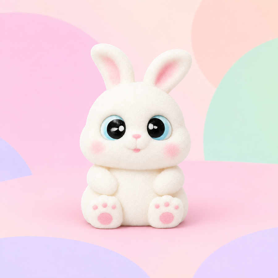 Bunny Squishy Toy – Cute Sitting Rabbit Fidget for Stress Relief, Soft Squeeze Sensory Toy for Adults & Kids
