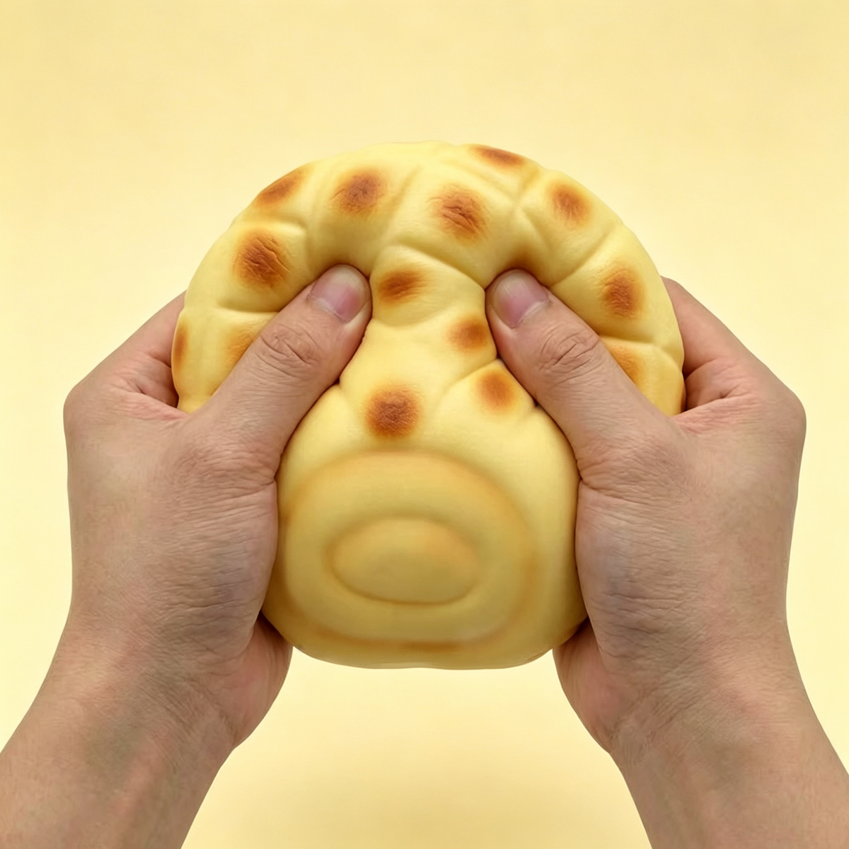 Melon Pan Squishy – Pineapple Bun Bread Fidget Toy for Stress Relief, Soft Slow-Rising Bakery Squeeze Toy for Adults & Kids