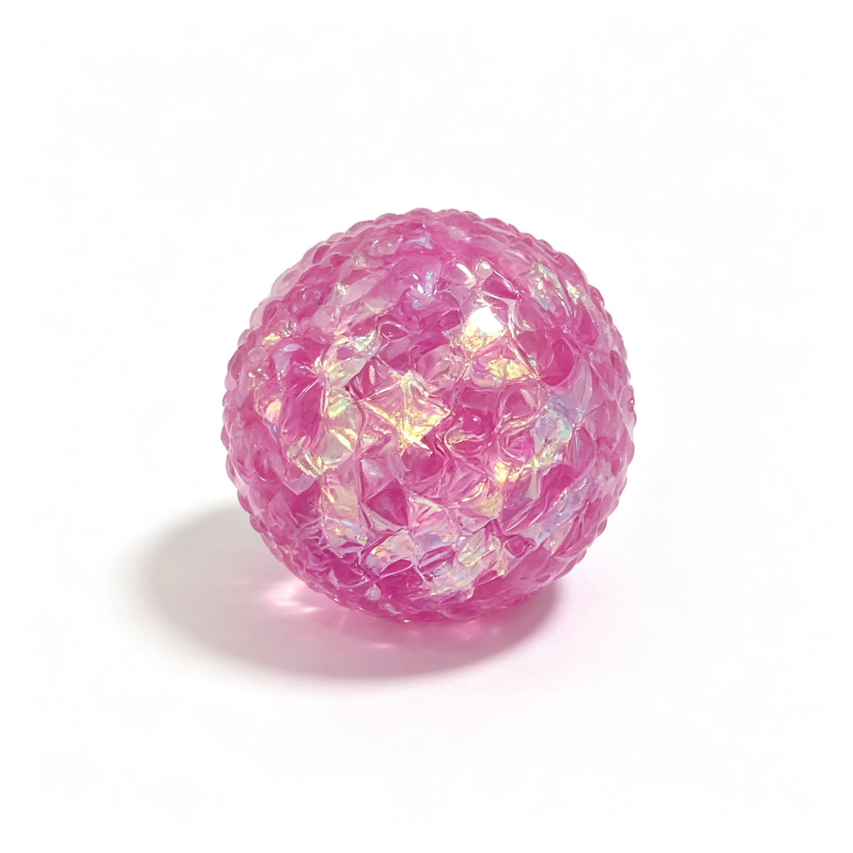 Crystal Ball Squishy – Faceted Gem Fidget for Stress Relief, Glitter Squeeze Sensory Toy for Adults & Kids