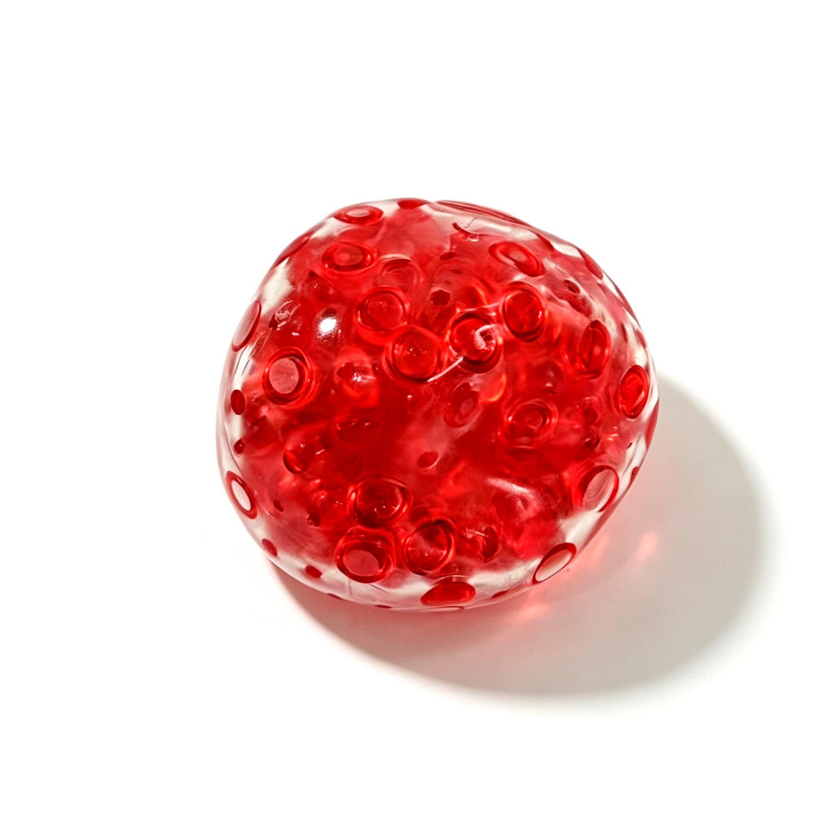 Textured Squishy Ball – Bumpy Bead Fidget for Stress Relief, Clear Sensory Squeeze Toy for Adults & Kids, 4 Colors