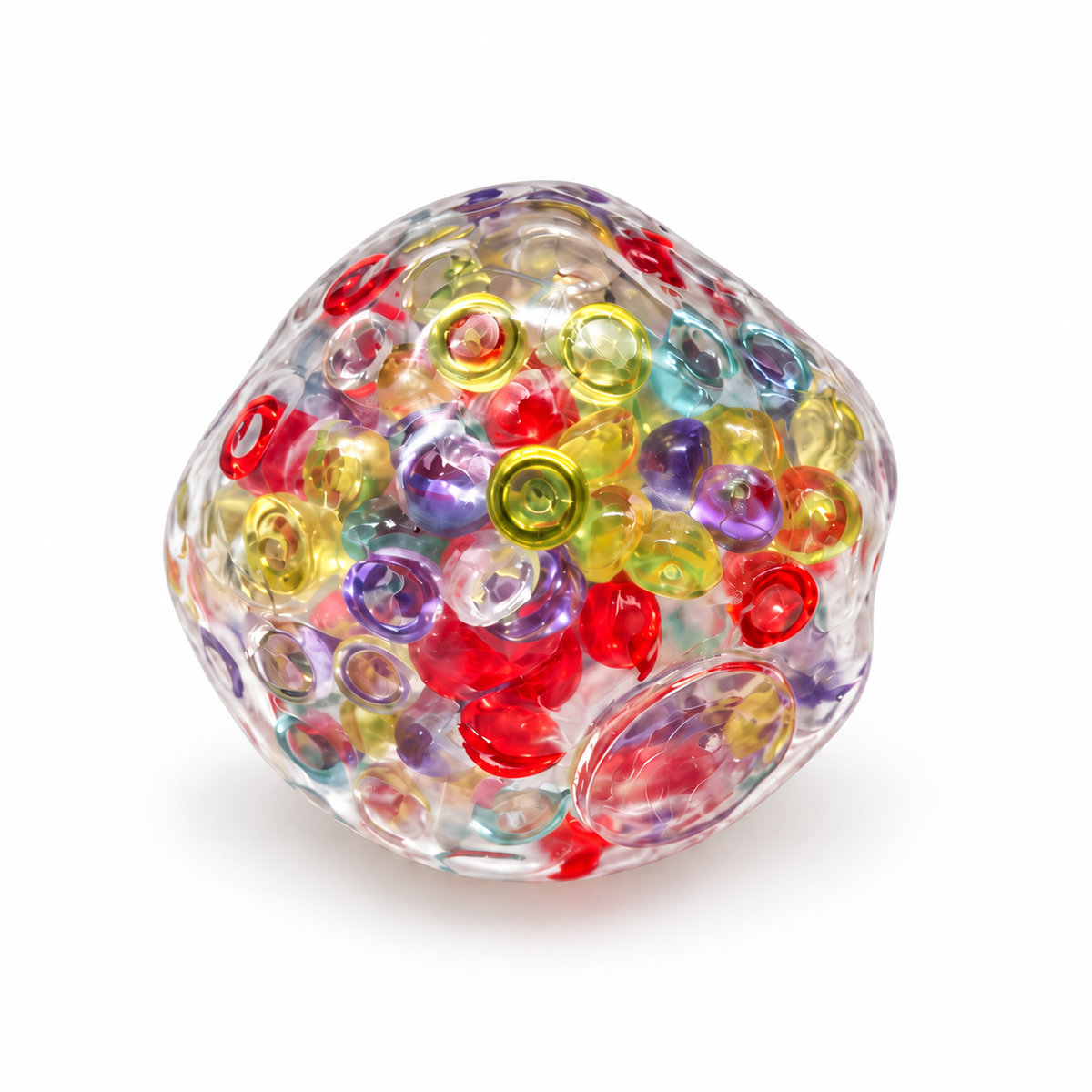 Squishy Stress Ball – Bead Filled Squeeze Ball for Stress Relief, Sensory Fidget Toy for Adults & Kids, 3 Styles