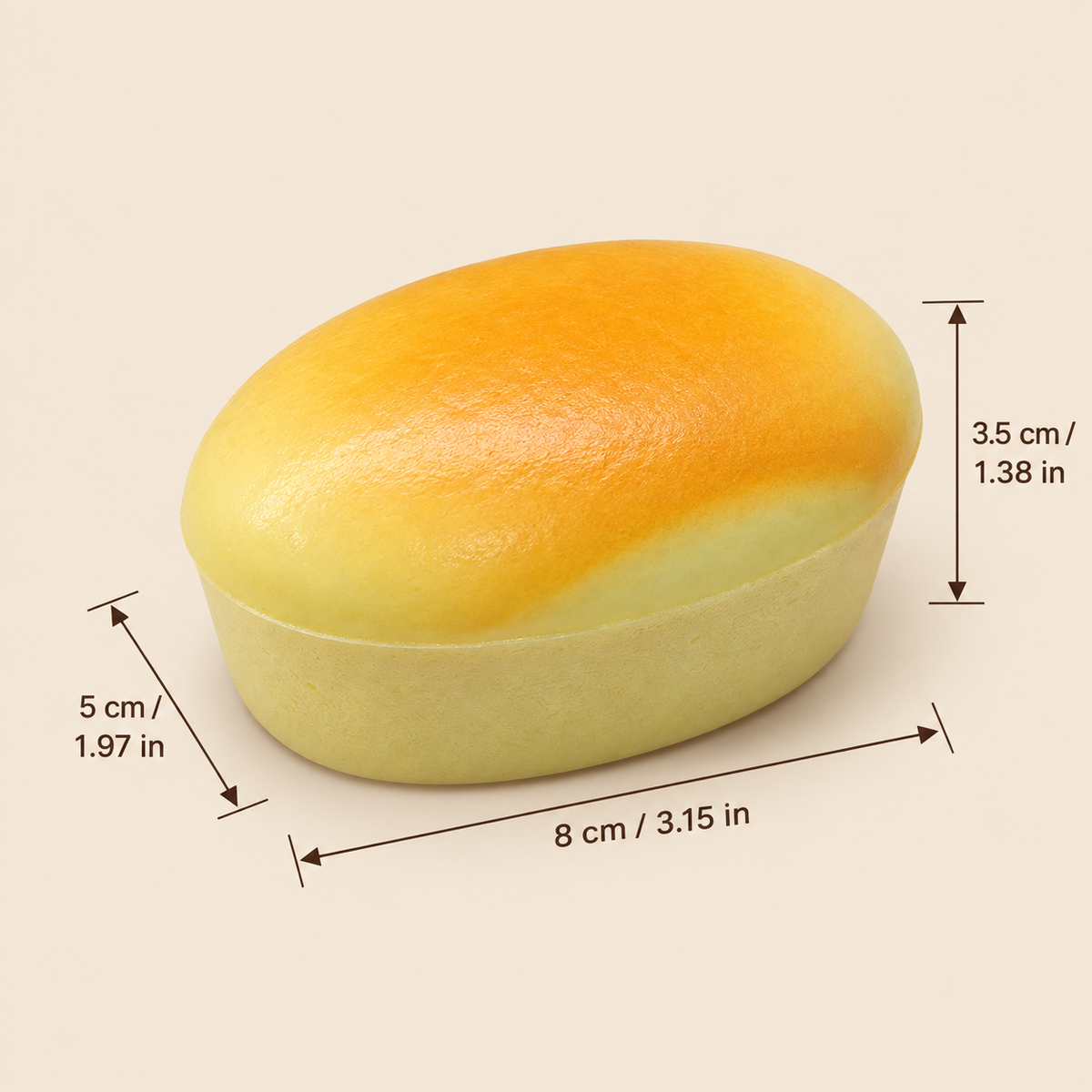 Half-Baked Cheesecake Squishy – Cheese Bread Fidget Toy for Stress Relief, Soft Slow-Rising Dessert Squeeze Toy for Adults & Kids