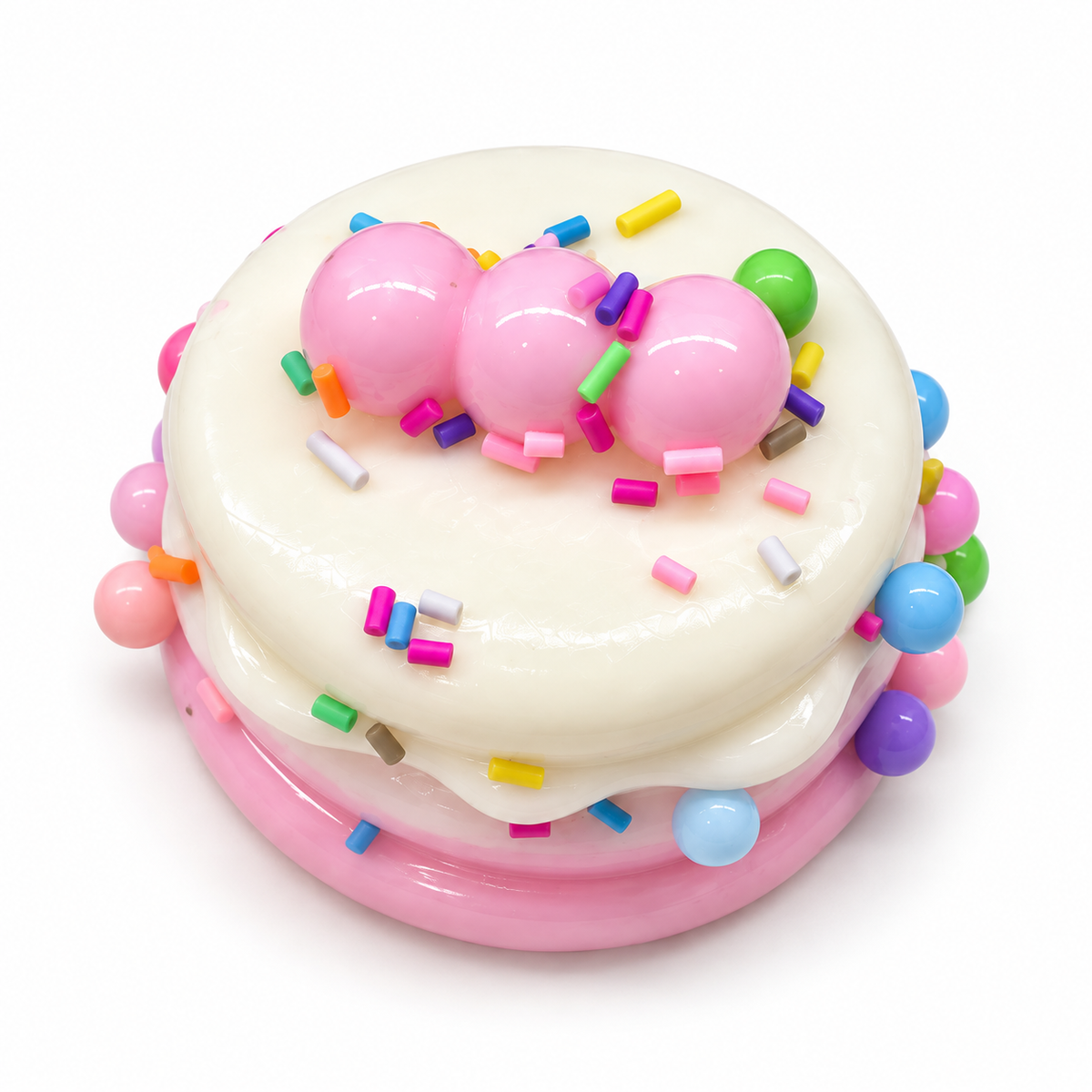 Mini Cake Squishy – Cream Dessert Fidget for Stress Relief, Soft Squeeze Food Toy for Adults & Kids, 5 Colors