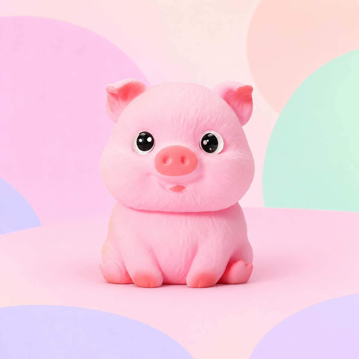 Pig Squishy Toy – Cute Pink Sitting Pig Fidget for Stress Relief, Soft Squeeze Sensory Toy for Adults & Kids