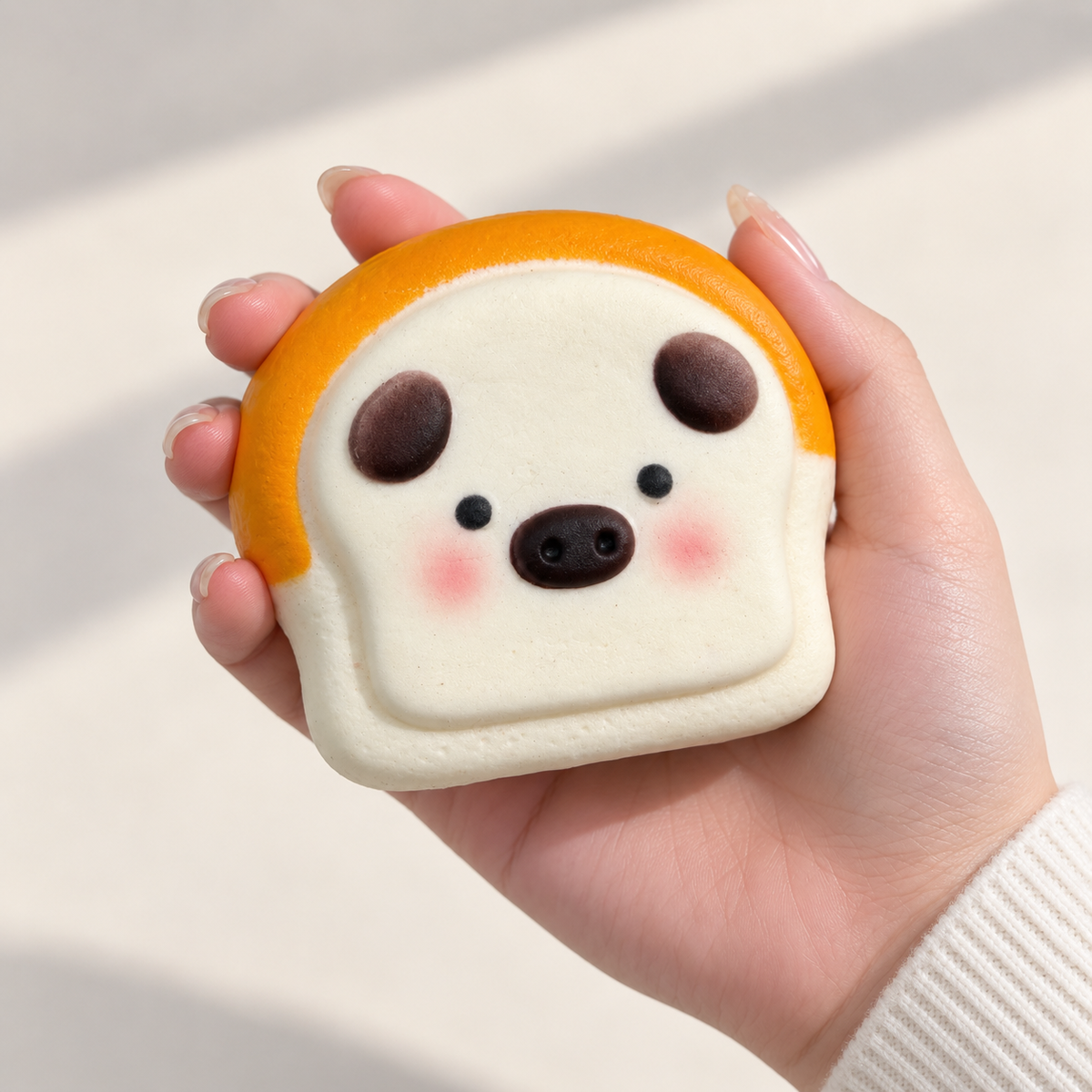 Pig Toast Squishy – Cute Bread Slice Fidget Toy for Stress Relief, Soft Slow-Rising Squeeze Toy for Adults & Kids