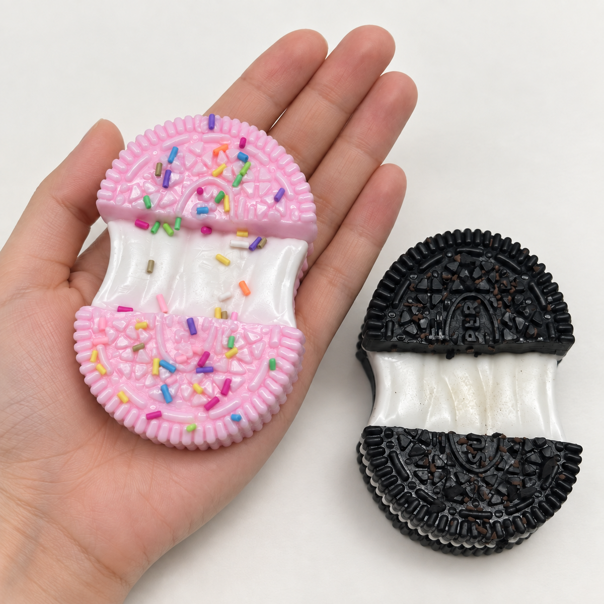 Cookie Squishy Toy – Sandwich Cream Fidget for Stress Relief, Soft Squeeze Food Toy for Adults & Kids, 2 Styles