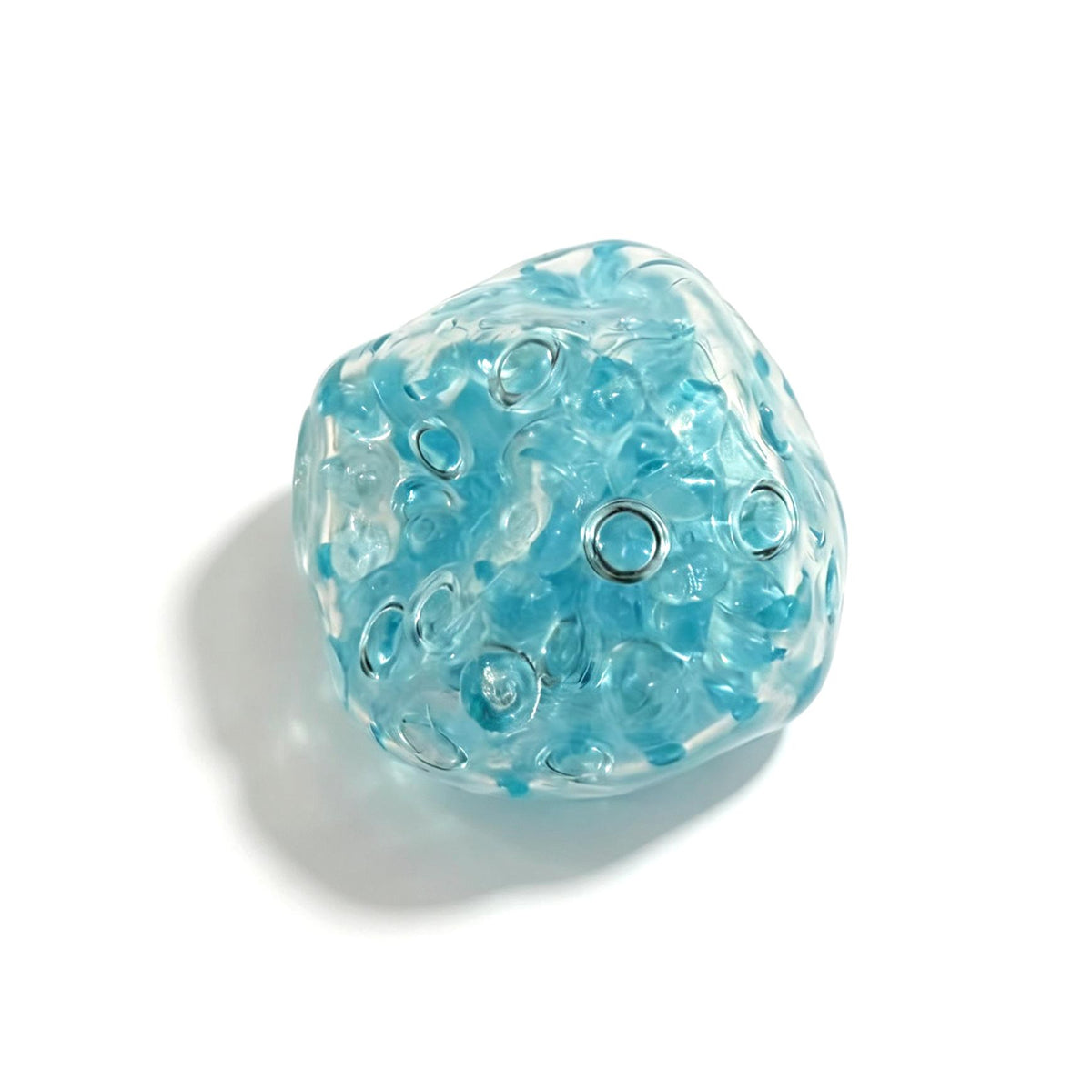 Textured Squishy Ball – Bumpy Bead Fidget for Stress Relief, Clear Sensory Squeeze Toy for Adults & Kids, 4 Colors