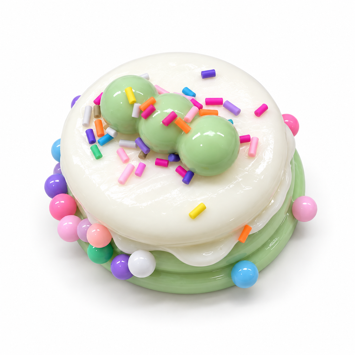 Mini Cake Squishy – Cream Dessert Fidget for Stress Relief, Soft Squeeze Food Toy for Adults & Kids, 5 Colors