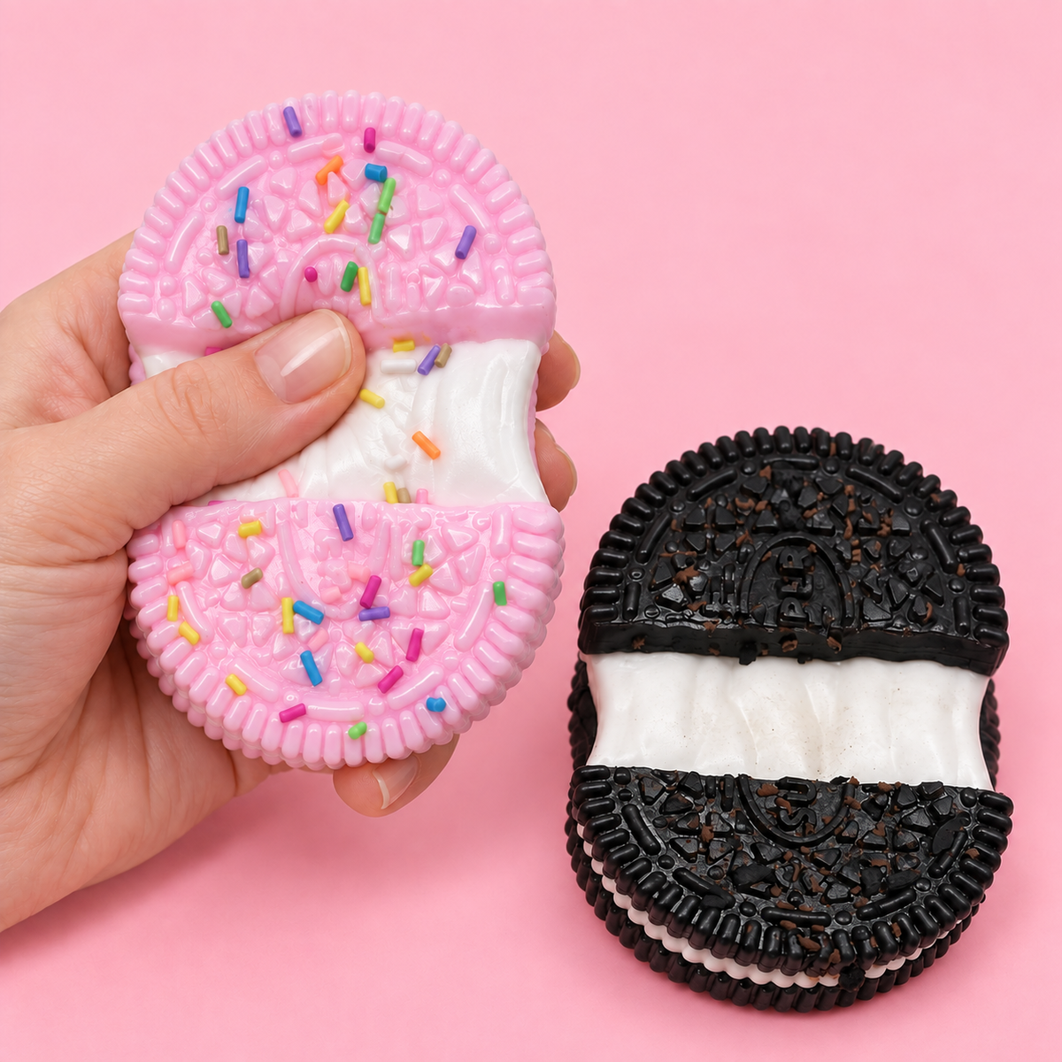 Cookie Squishy Toy – Sandwich Cream Fidget for Stress Relief, Soft Squeeze Food Toy for Adults & Kids, 2 Styles