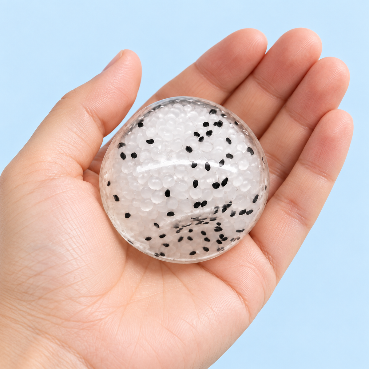 Squishy Stress Ball – Bead Filled Squeeze Ball for Stress Relief, Sensory Fidget Toy for Adults & Kids, 3 Styles