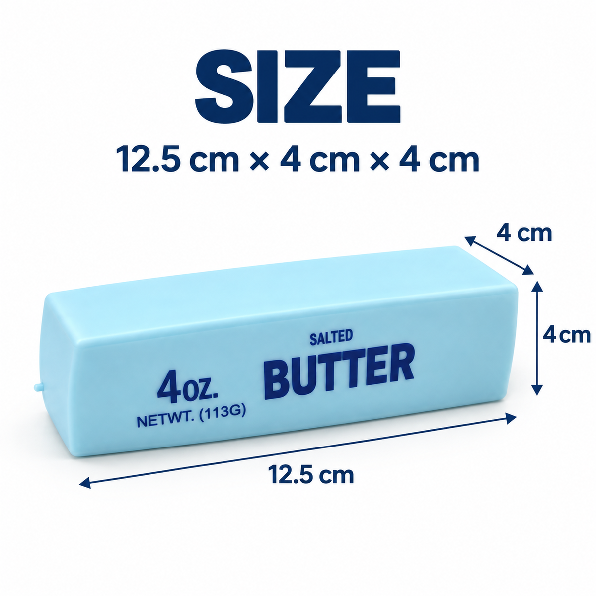 Butter Stick Squishy – Pastel Butter Block Fidget for Stress Relief, Soft Squeeze Toy for Adults & Kids, 3 Colors