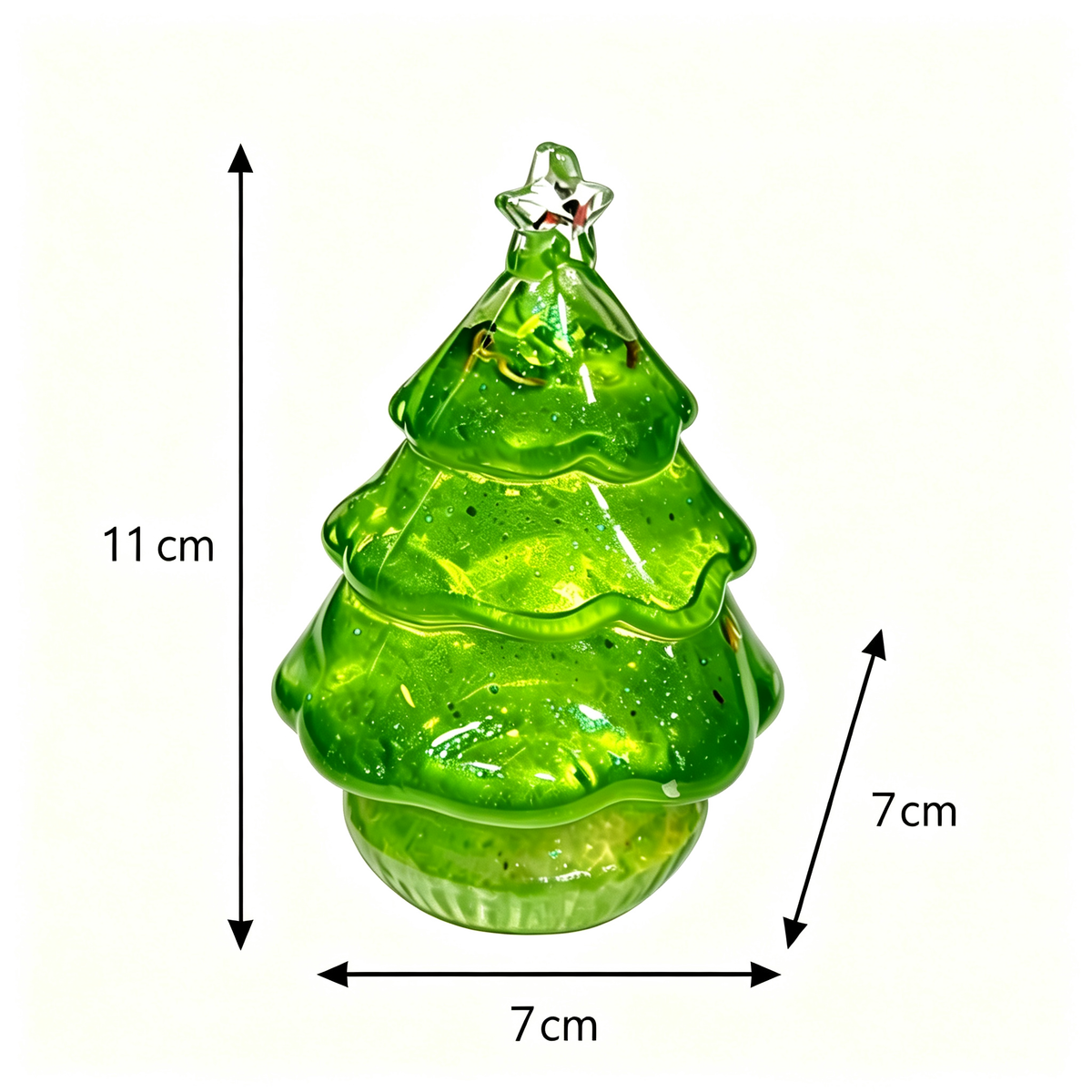 Christmas Tree Squishy – Glitter Xmas Fidget Toy for Stress Relief, Squeeze Sensory Toy for Adults & Kids, 4 Colors