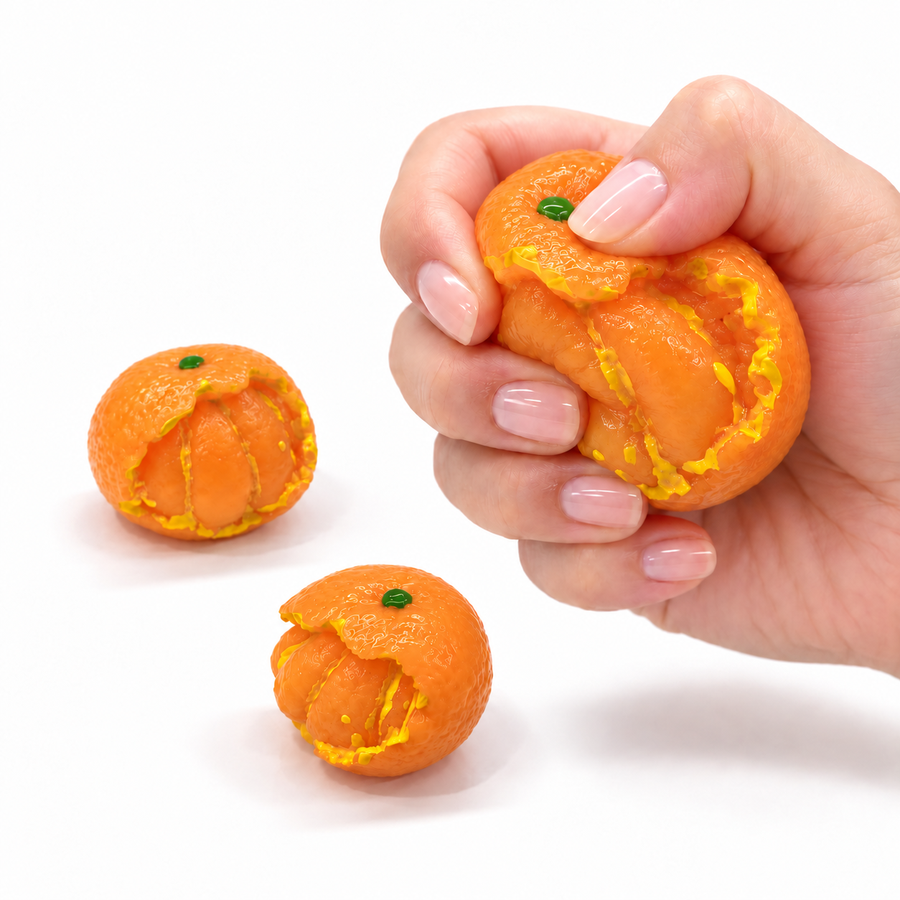 Peeling Orange Squishy – Tangerine Cutie Fidget Toy for Stress Relief & Sensory Play