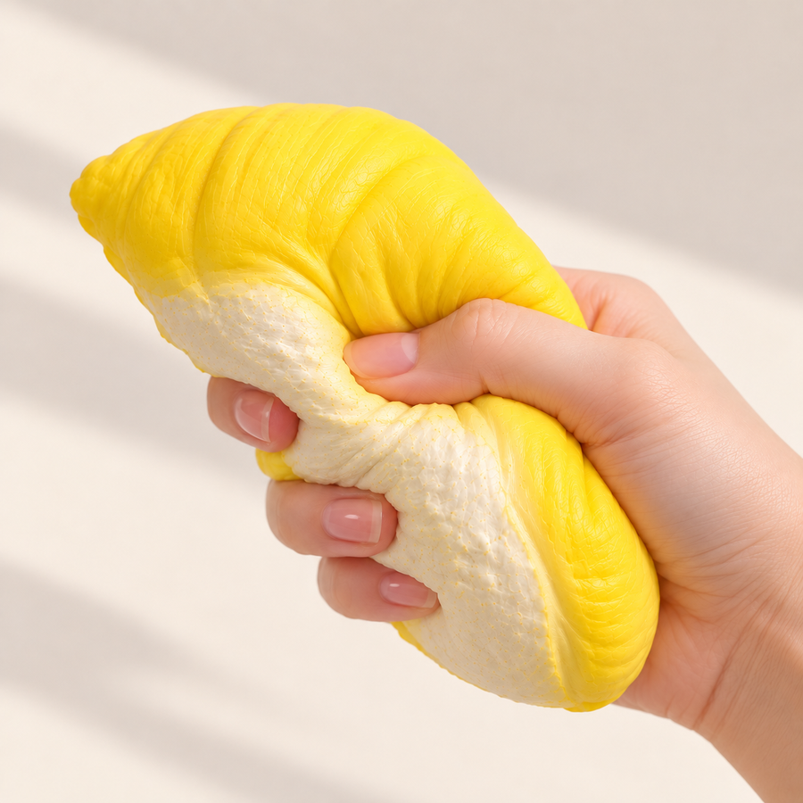 Durian Squishy Toy – Realistic Fruit Fidget for Stress Relief, Soft Slow-Rising Squeeze Toy for Adults & Kids, Weird Food Gift