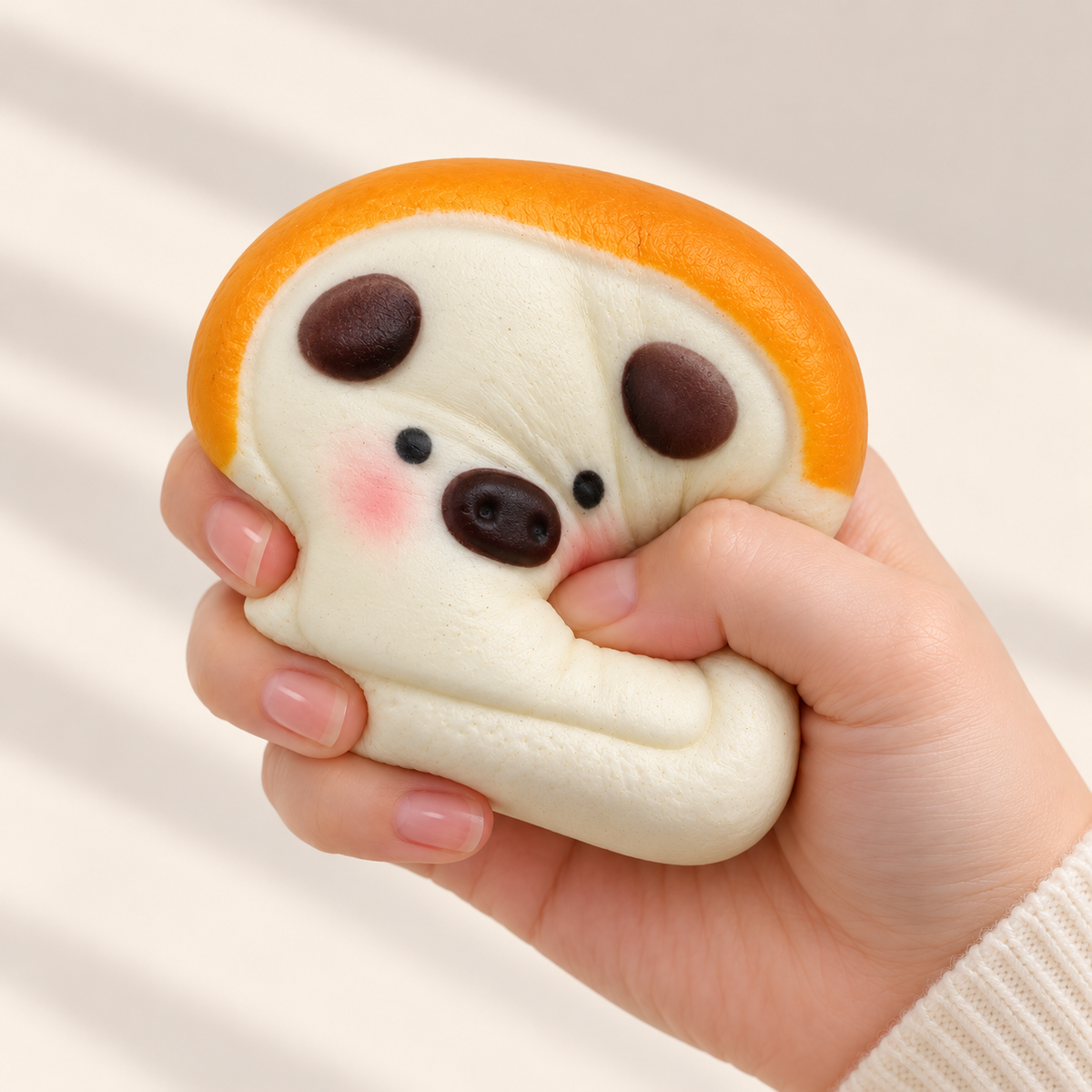 Pig Toast Squishy – Cute Bread Slice Fidget Toy for Stress Relief, Soft Slow-Rising Squeeze Toy for Adults & Kids
