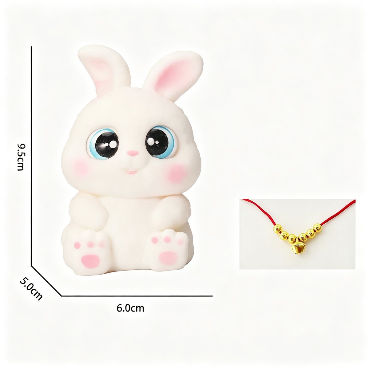 Bunny Squishy Toy – Cute Sitting Rabbit Fidget for Stress Relief, Soft Squeeze Sensory Toy for Adults & Kids