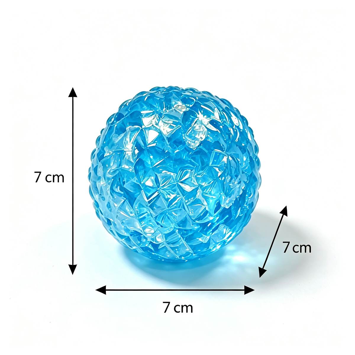 Crystal Ball Squishy – Faceted Gem Fidget for Stress Relief, Glitter Squeeze Sensory Toy for Adults & Kids