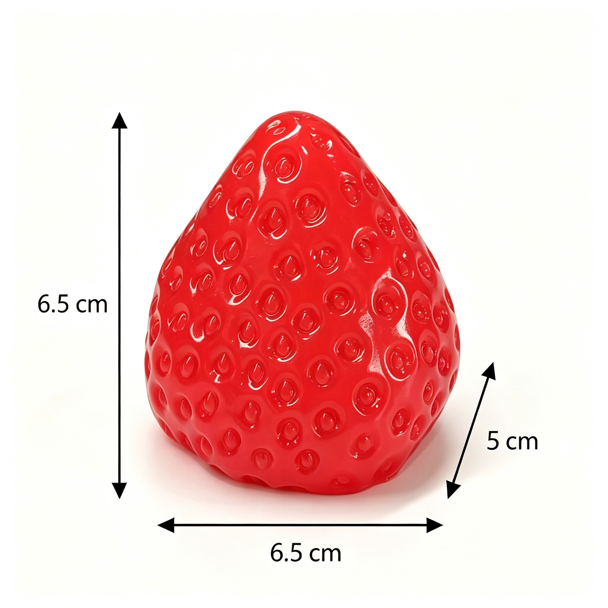 Strawberry Squishy Toy – Glossy Red Fruit Fidget for Stress Relief, Soft Squeeze Sensory Toy for Adults, Teens & Kids