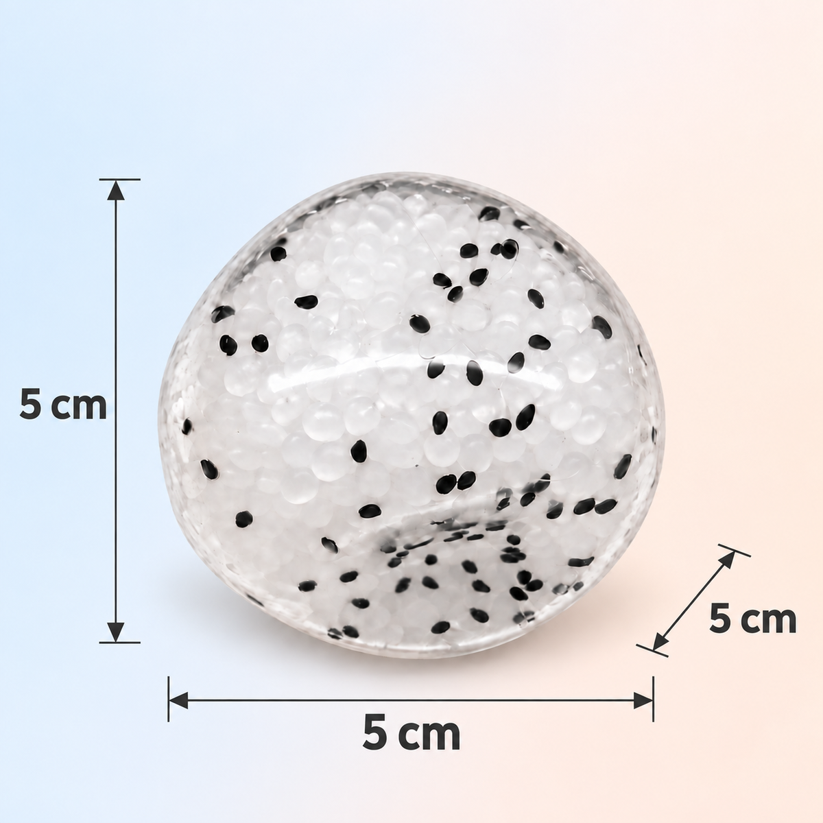 Squishy Stress Ball – Bead Filled Squeeze Ball for Stress Relief, Sensory Fidget Toy for Adults & Kids, 3 Styles