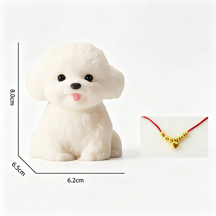 Puppy Dog Squishy – Cute Sitting Poodle Fidget for Stress Relief, Soft Squeeze Sensory Toy for Adults & Kids, 2 Colors