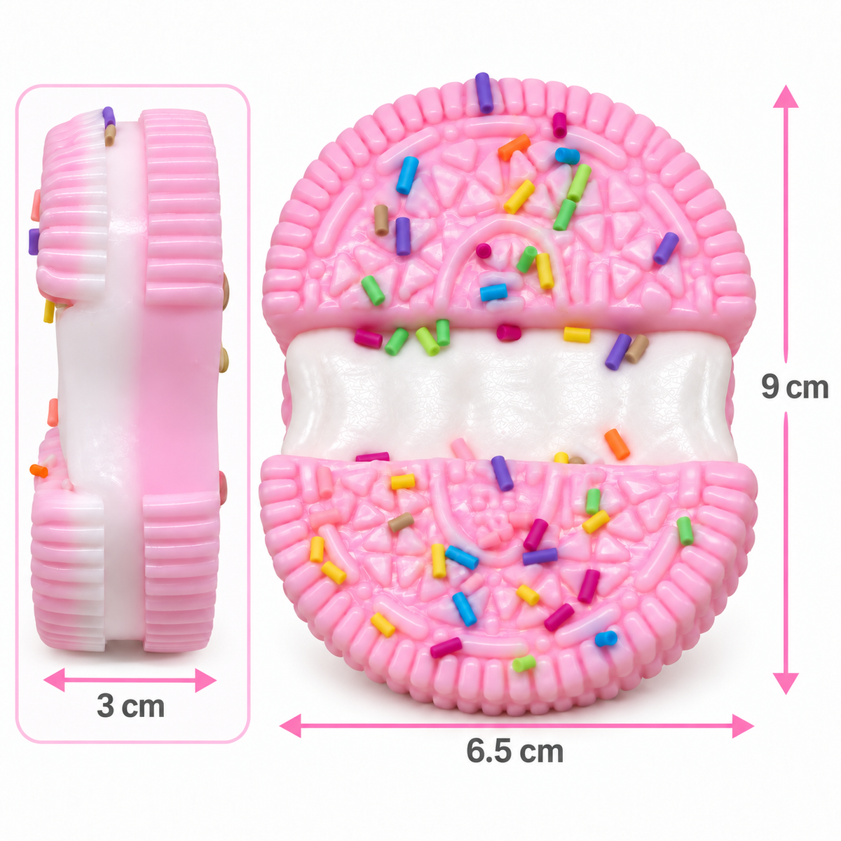 Cookie Squishy Toy – Sandwich Cream Fidget for Stress Relief, Soft Squeeze Food Toy for Adults & Kids, 2 Styles