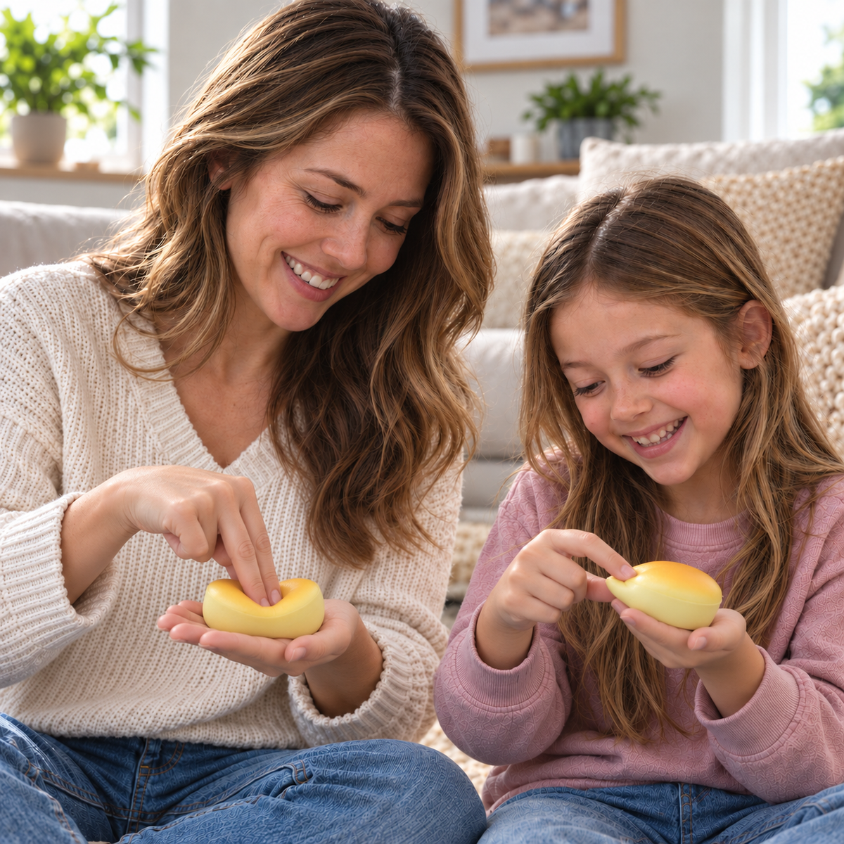 Half-Baked Cheesecake Squishy – Cheese Bread Fidget Toy for Stress Relief, Soft Slow-Rising Dessert Squeeze Toy for Adults & Kids