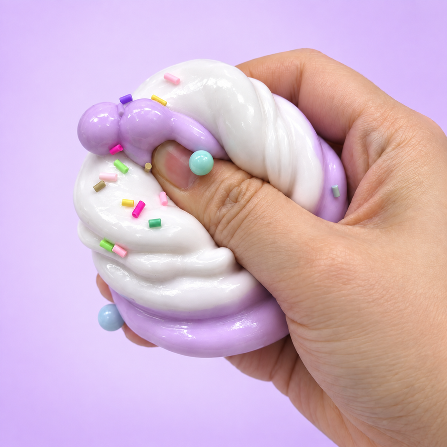 Mini Cake Squishy – Cream Dessert Fidget for Stress Relief, Soft Squeeze Food Toy for Adults & Kids, 5 Colors