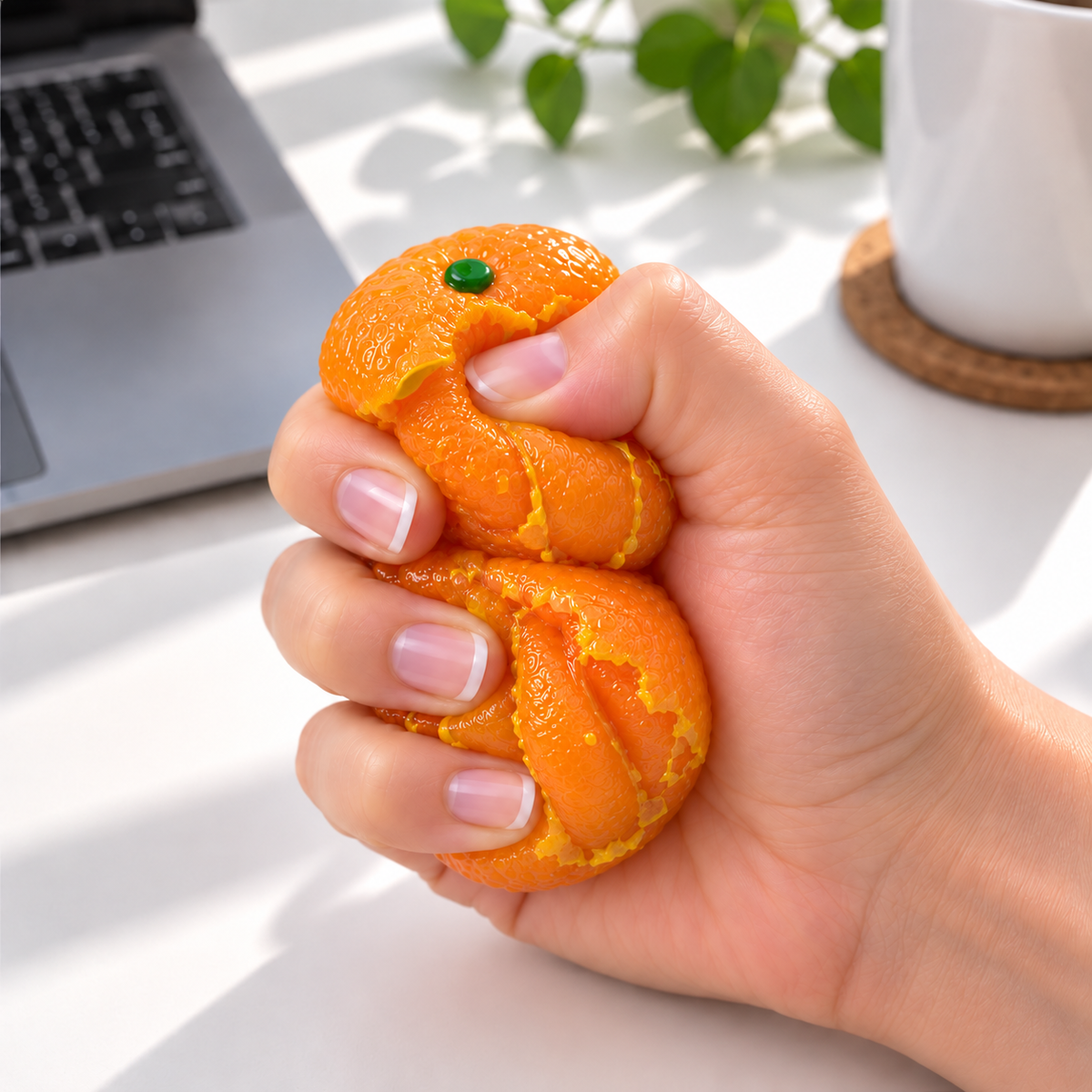 Peeling Orange Squishy – Tangerine Cutie Fidget Toy for Stress Relief & Sensory Play