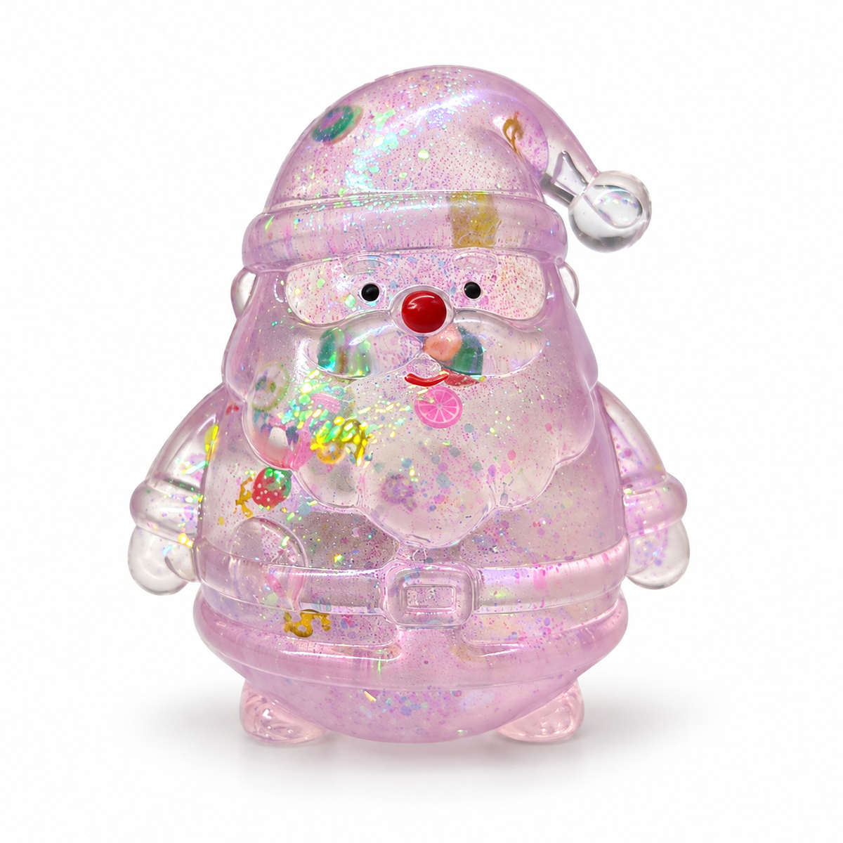 Santa Claus Squishy – Glitter Christmas Fidget Toy for Stress Relief, Squeeze Sensory Toy for Adults & Kids, 4 Colors
