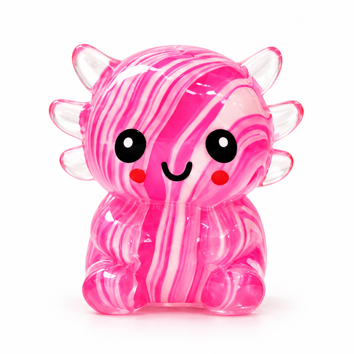 Axolotl Squishy Toy – Cute Marble Swirl Fidget for Stress Relief, Translucent Squeeze Sensory Toy , Teens & Kids, 4 Colors