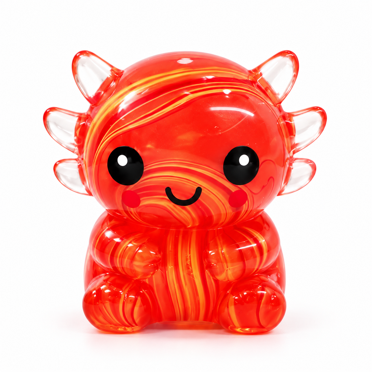 Axolotl Squishy Toy – Cute Marble Swirl Fidget for Stress Relief, Translucent Squeeze Sensory Toy , Teens & Kids, 4 Colors