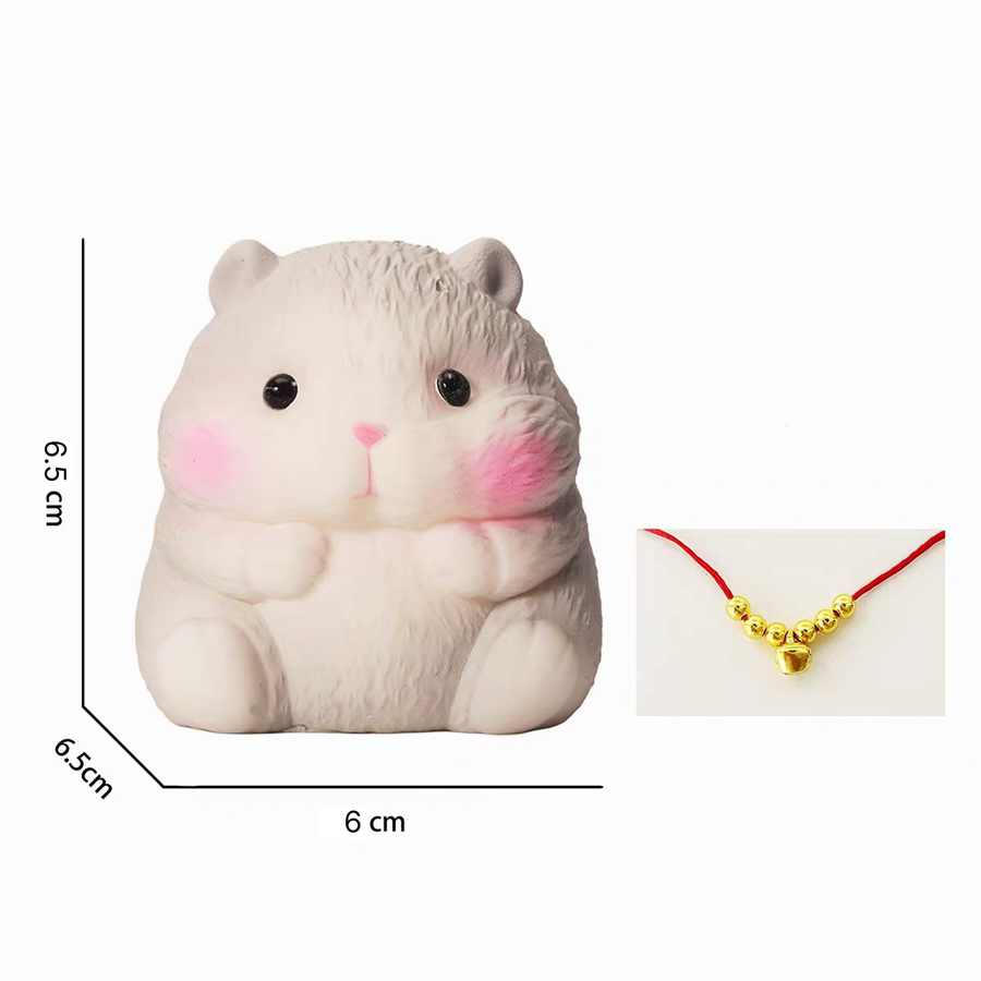 Hamster Squishy Toy – Cute Sitting Animal Fidget for Stress Relief, Soft Squeeze Sensory Toy for Adults & Kids, 2 Colors