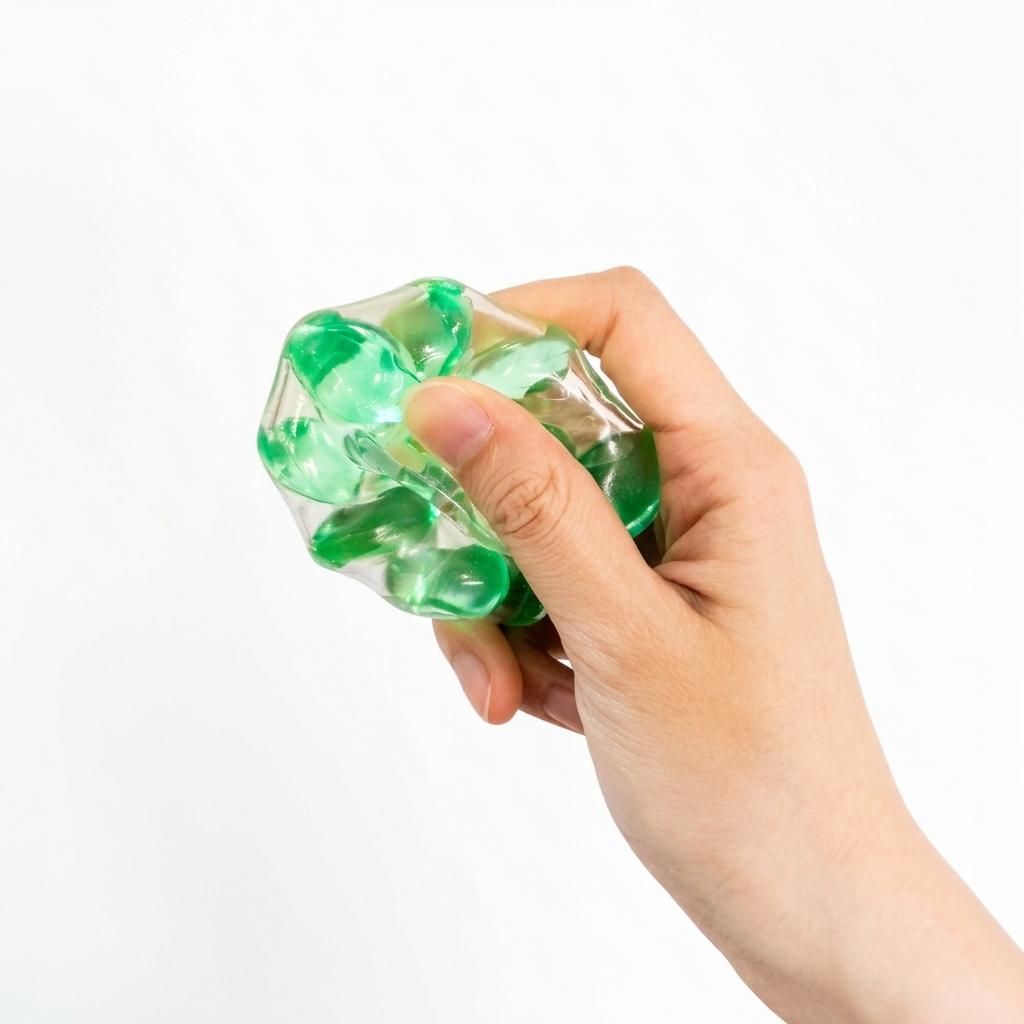 Bubble Ball Squishy – Translucent Crystal Gem Stress Ball Fidget for Stress Relief, Squeeze Sensory Toy for Adults & Kids, 3 Colors