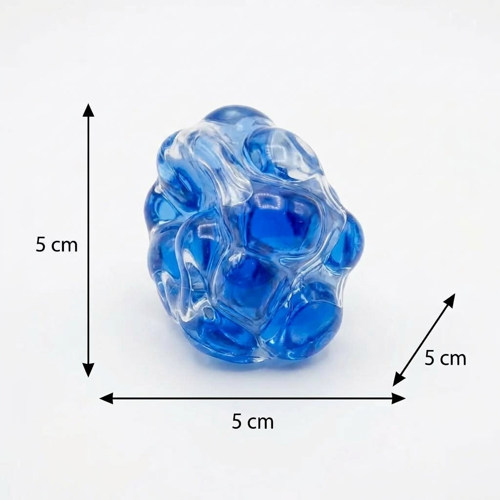 Bubble Ball Squishy – Translucent Crystal Gem Stress Ball Fidget for Stress Relief, Squeeze Sensory Toy for Adults & Kids, 3 Colors