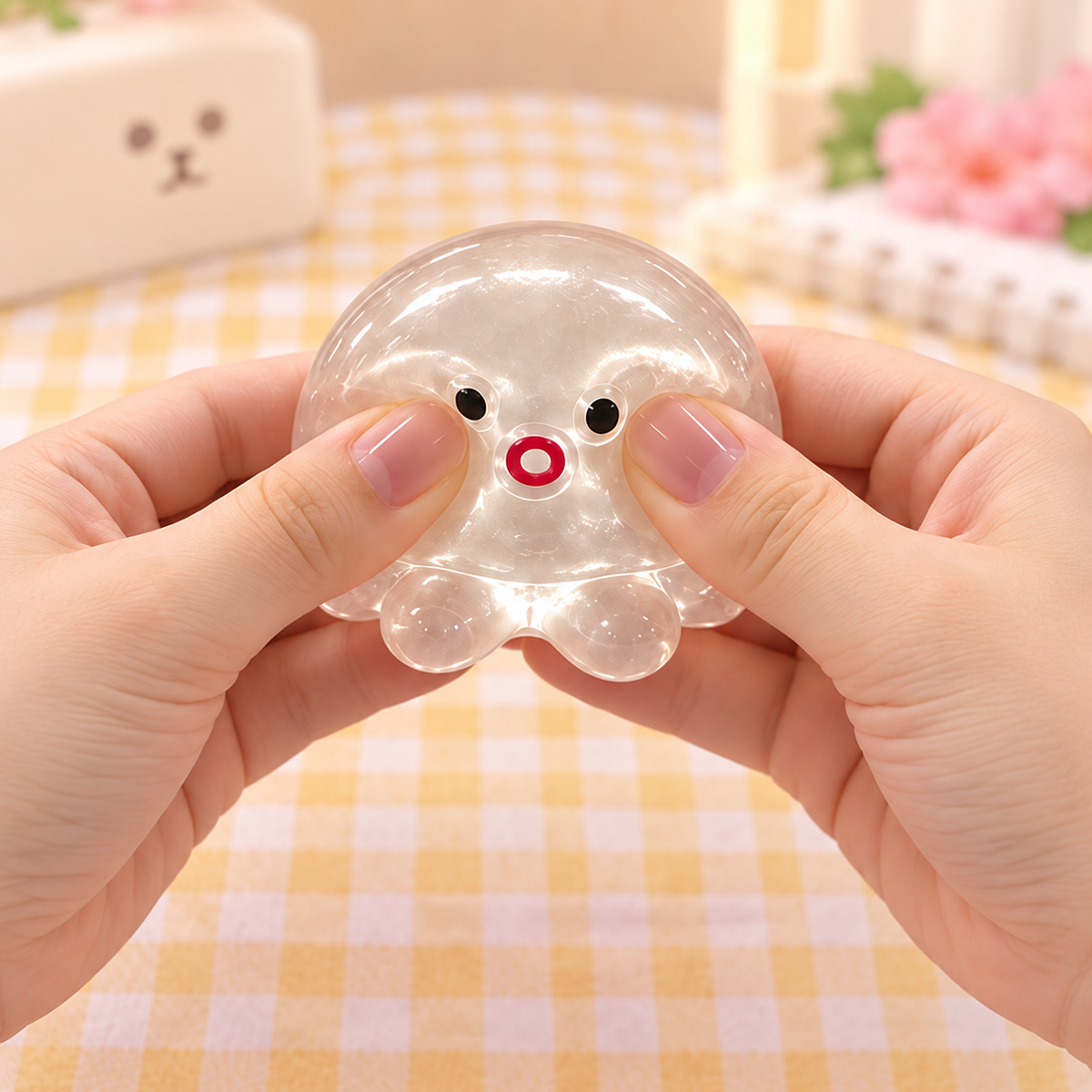 Octopus Squishy Toy – Clear Fidget Stress Ball for Kids & Adults