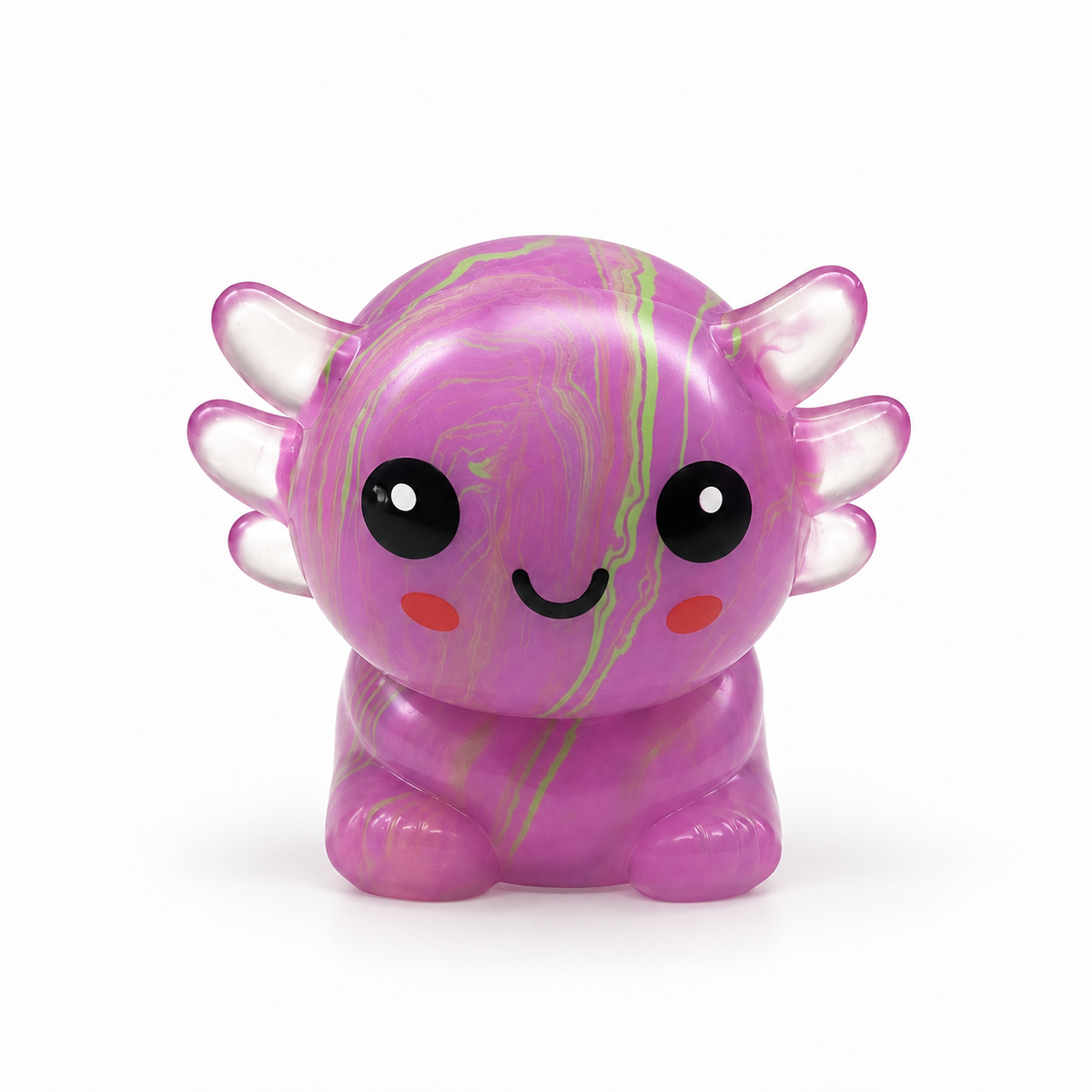 Axolotl Squishy Toy – Cute Marble Swirl Fidget for Stress Relief, Translucent Squeeze Sensory Toy , Teens & Kids, 4 Colors