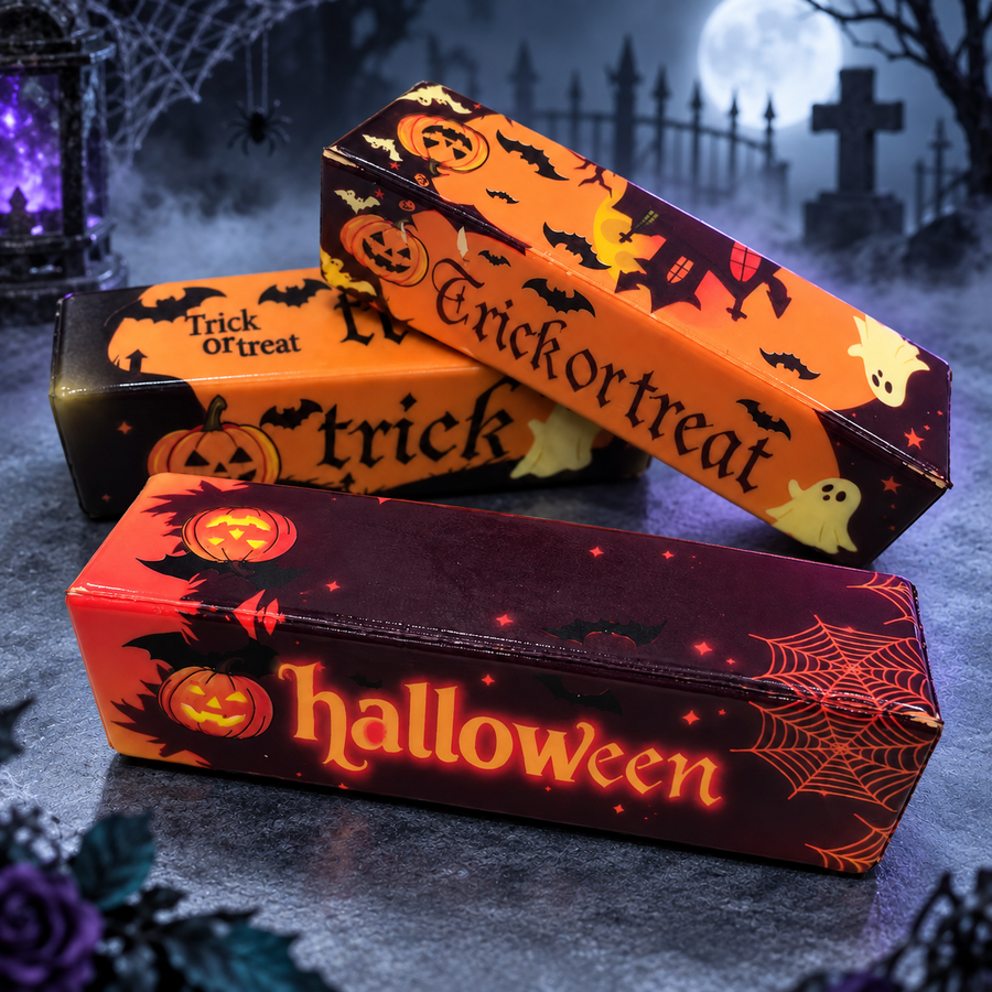 Halloween Squishy Bar – Slow Rising Pumpkin Fidget Toy for Stress Relief, Soft Squeeze Sensory Toy for Kids & Adults, Trick or Treat Gift