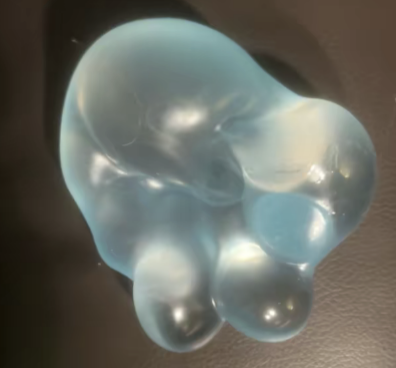 Customer photo of a blue squishy