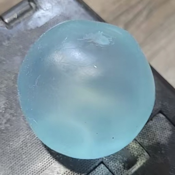 Customer photo of a blue squishy